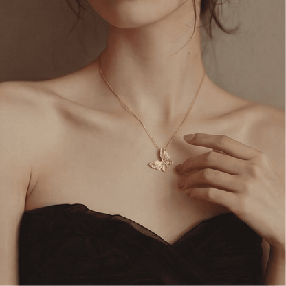 Butterfly Reverie Gold Vermeil Necklace - ORMIRO