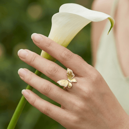 Butterfly Reverie Gold Vermeil Ring - ORMIRO