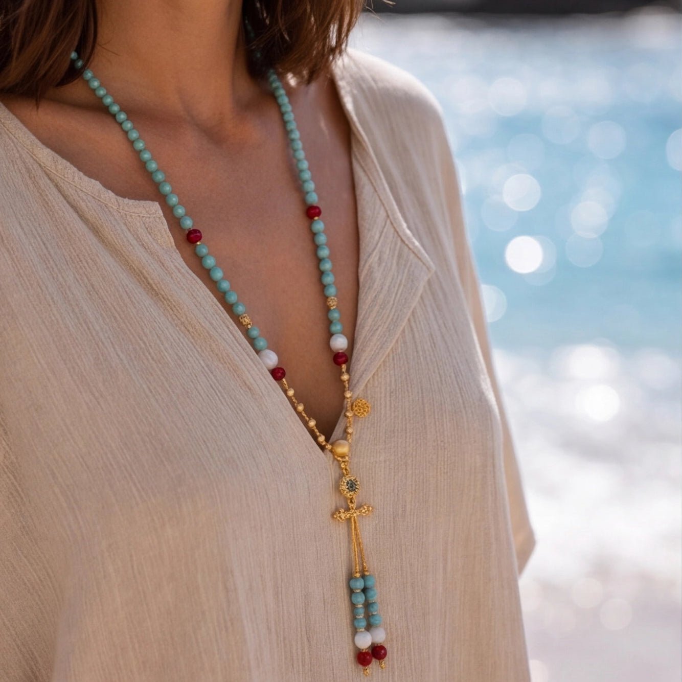 Dakini Turquoise Necklace & Ring Set - ORMIRO