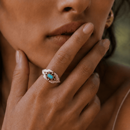 Dakini Turquoise & Sterling Silver Ring - ORMIRO