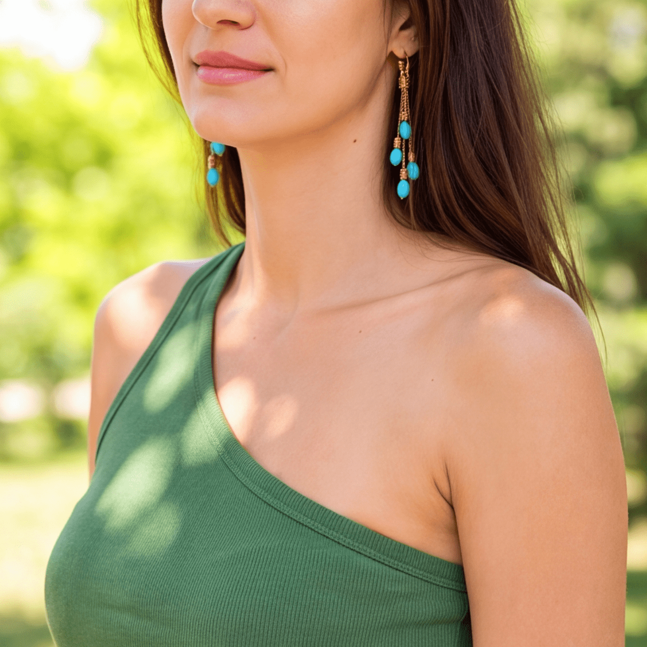 Dakini Turquoise Tassel Earrings - ORMIRO