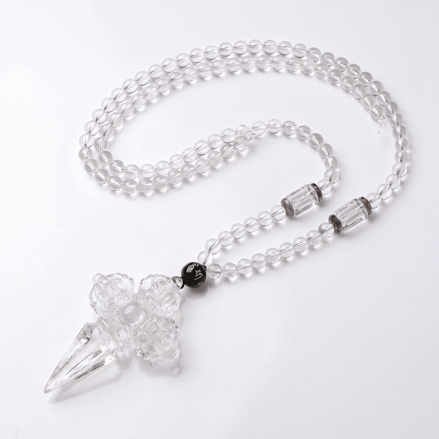 Double Vajra & Phurba Crystal Necklace - ORMIRO