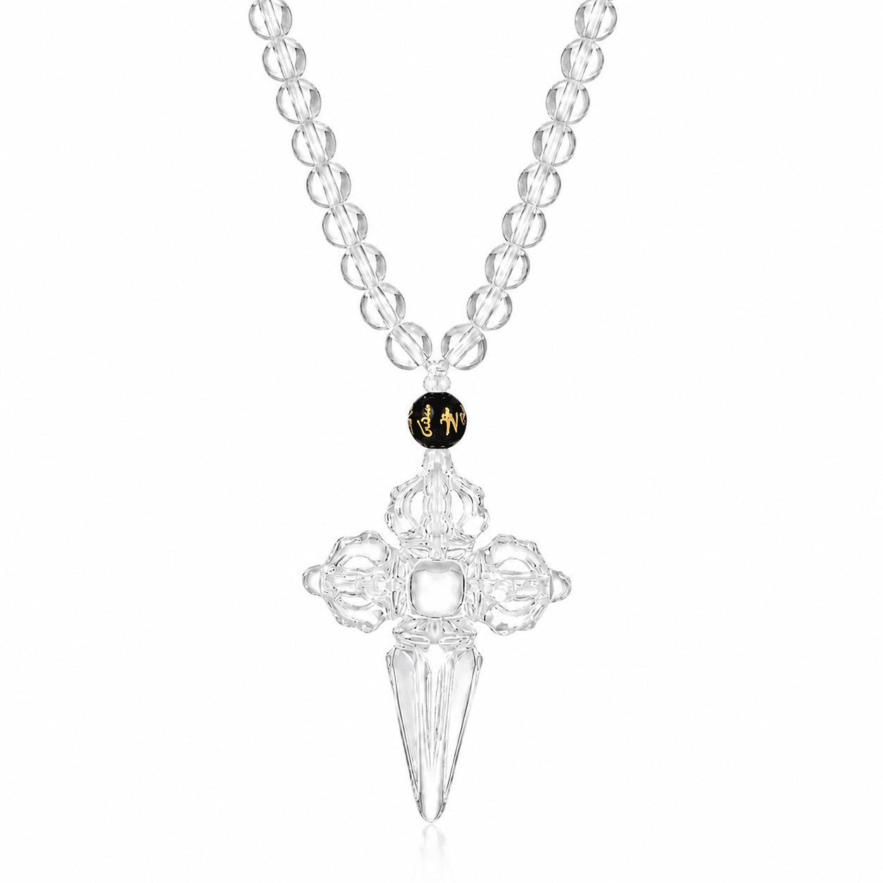 Double Vajra & Phurba Crystal Necklace - ORMIRO