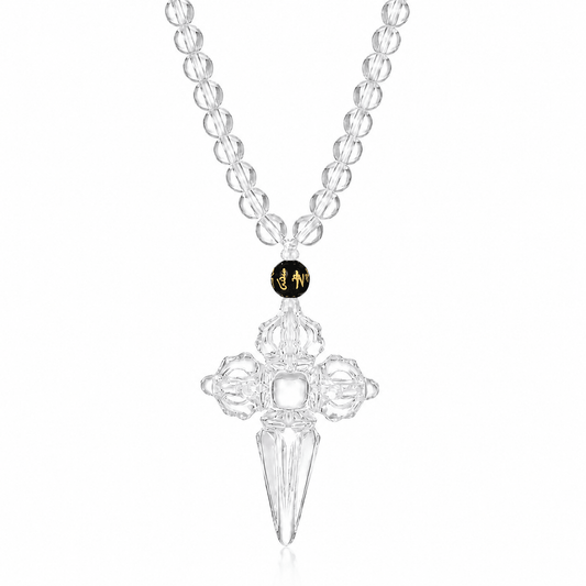 Double Vajra & Phurba Crystal Necklace - ORMIRO