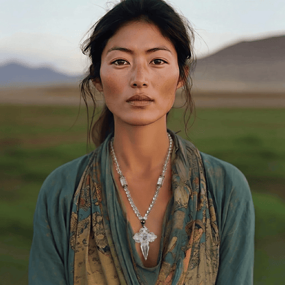 Double Vajra & Phurba Crystal Necklace - ORMIRO