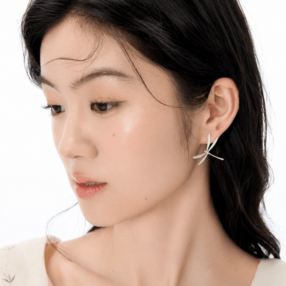 Dragonfly Whisper Silver Earrings - ORMIRO