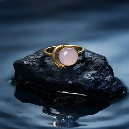 Eclipse Moonstone Gold Vermeil Ring - ORMIRO