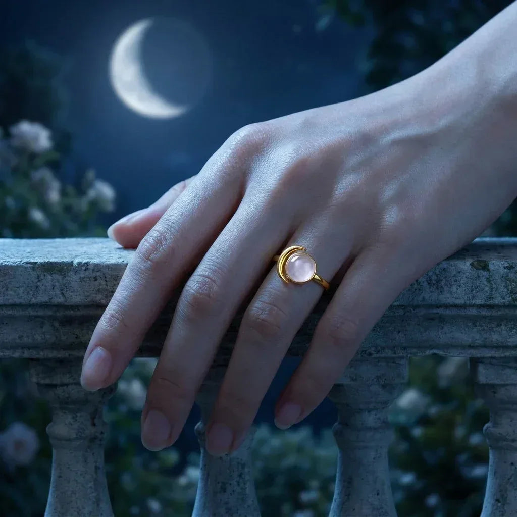 Eclipse Moonstone Gold Vermeil Ring - ORMIRO