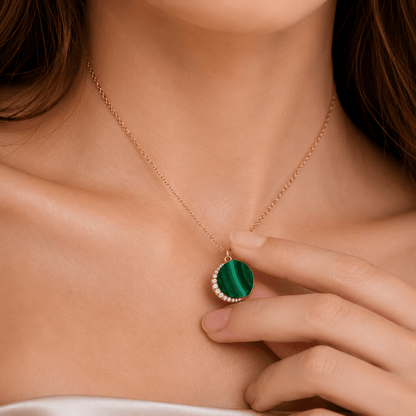 Emerald Planet Malachite Necklace - ORMIRO