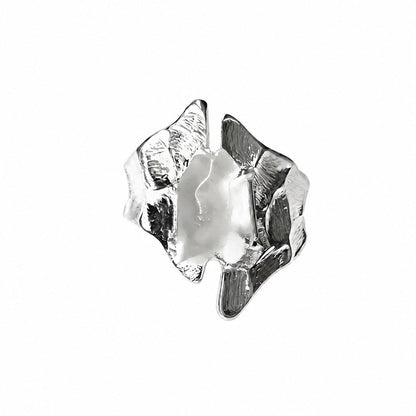 Glacier Clear Quartz Silver Ring - ORMIRO