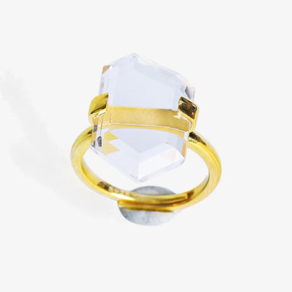 Hexagon Clear Quartz Ring - ORMIRO