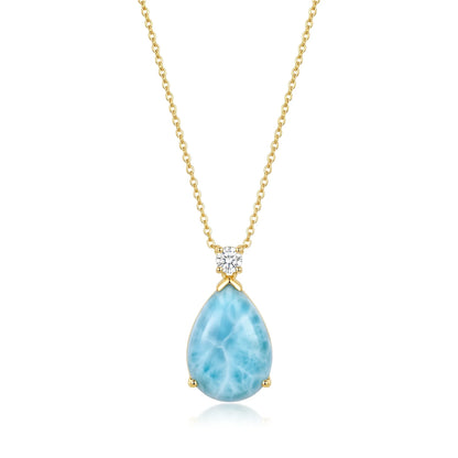 Mermaid's Tear Larimar Necklace