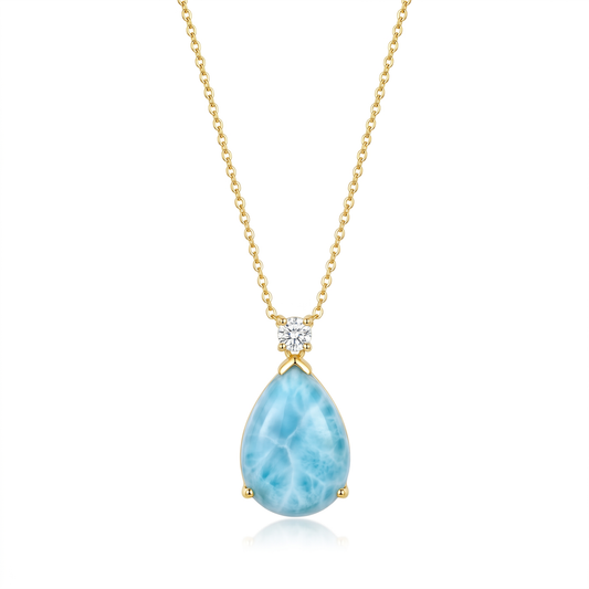 Mermaid's Tear Larimar Necklace