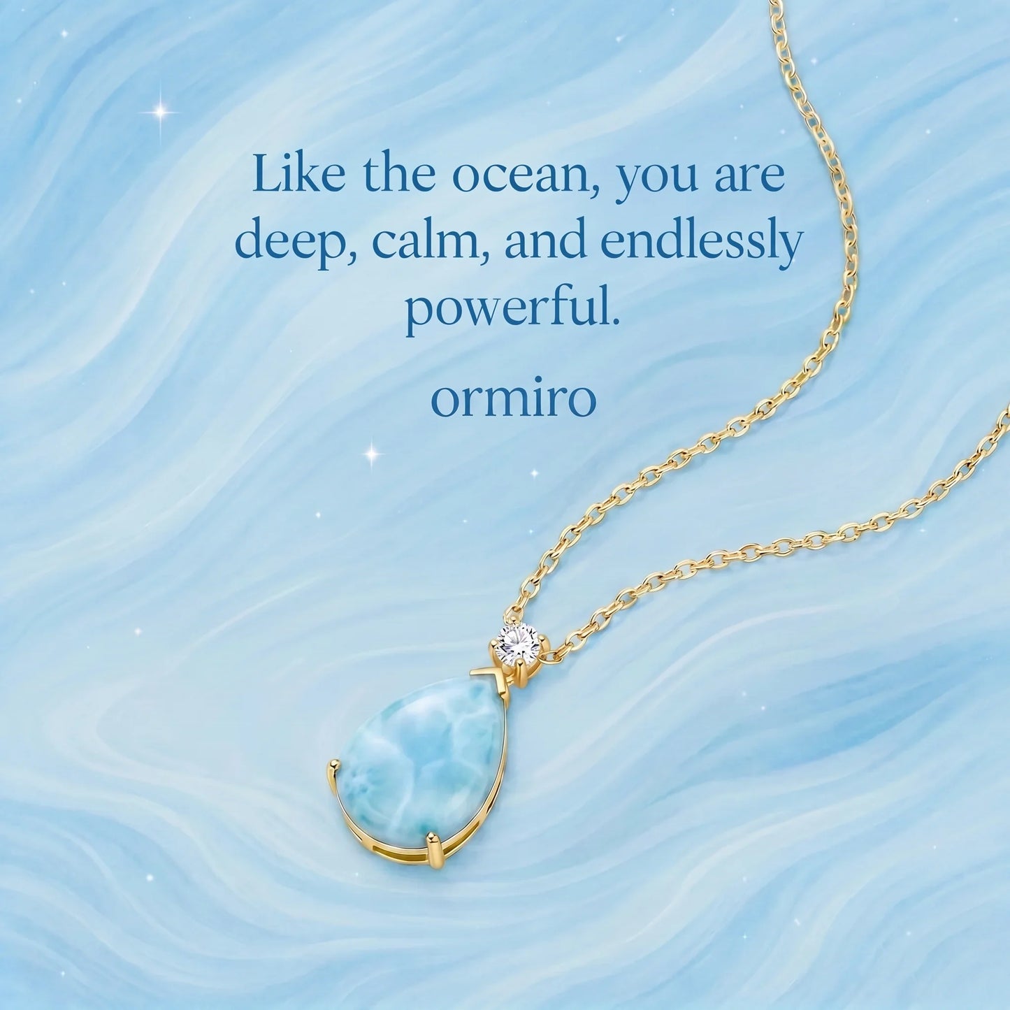 Mermaid's Tear Larimar Necklace