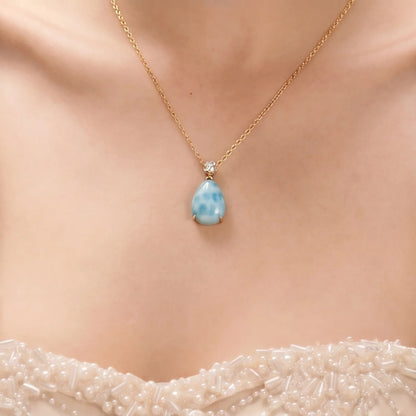 Mermaid's Tear Larimar Necklace