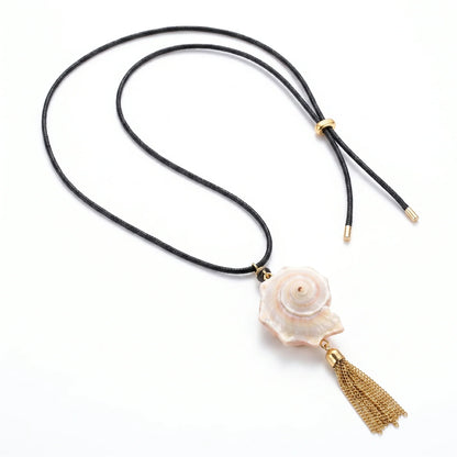 Siren Shell & Tassel Necklace