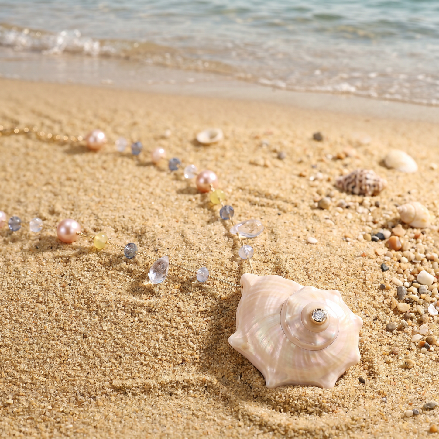 Ocean Song Shell & Pearl Necklace