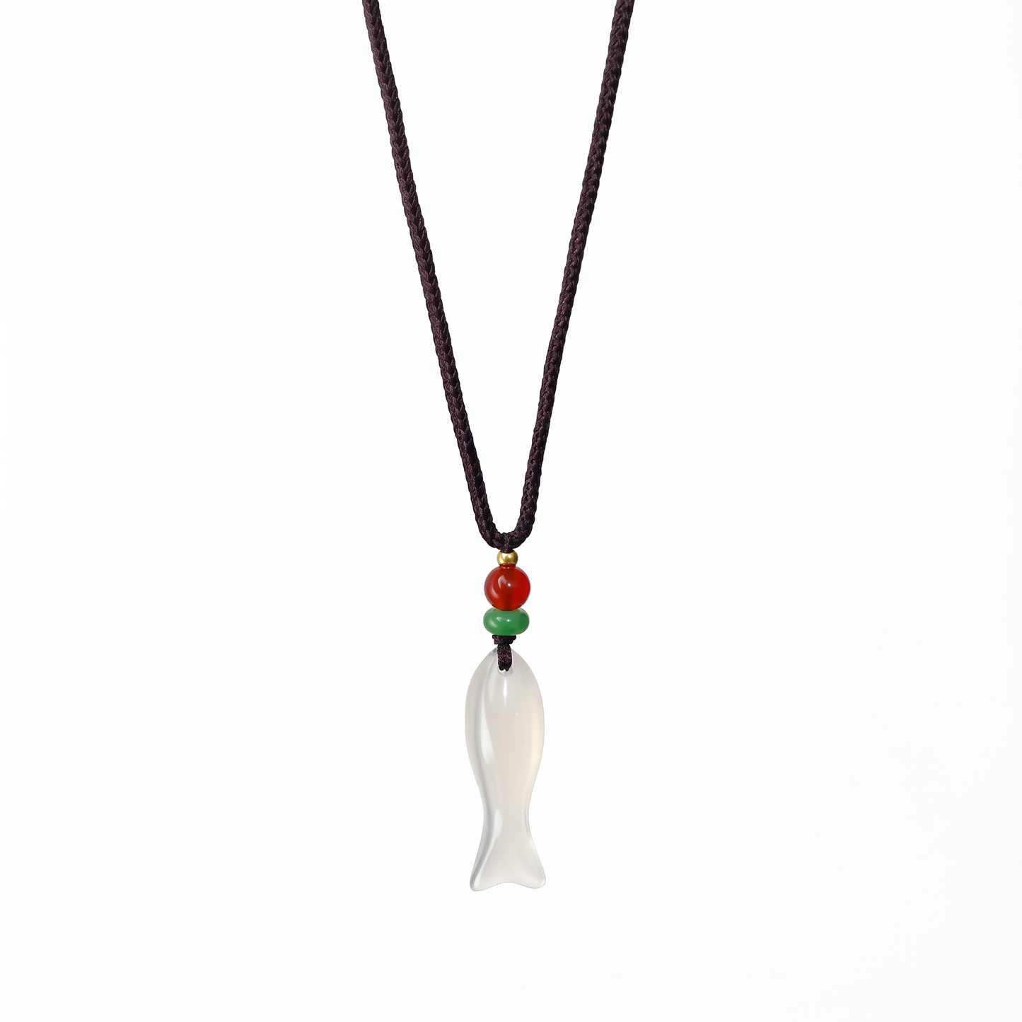 Moon River Chalcedony & Agate Fish Necklace
