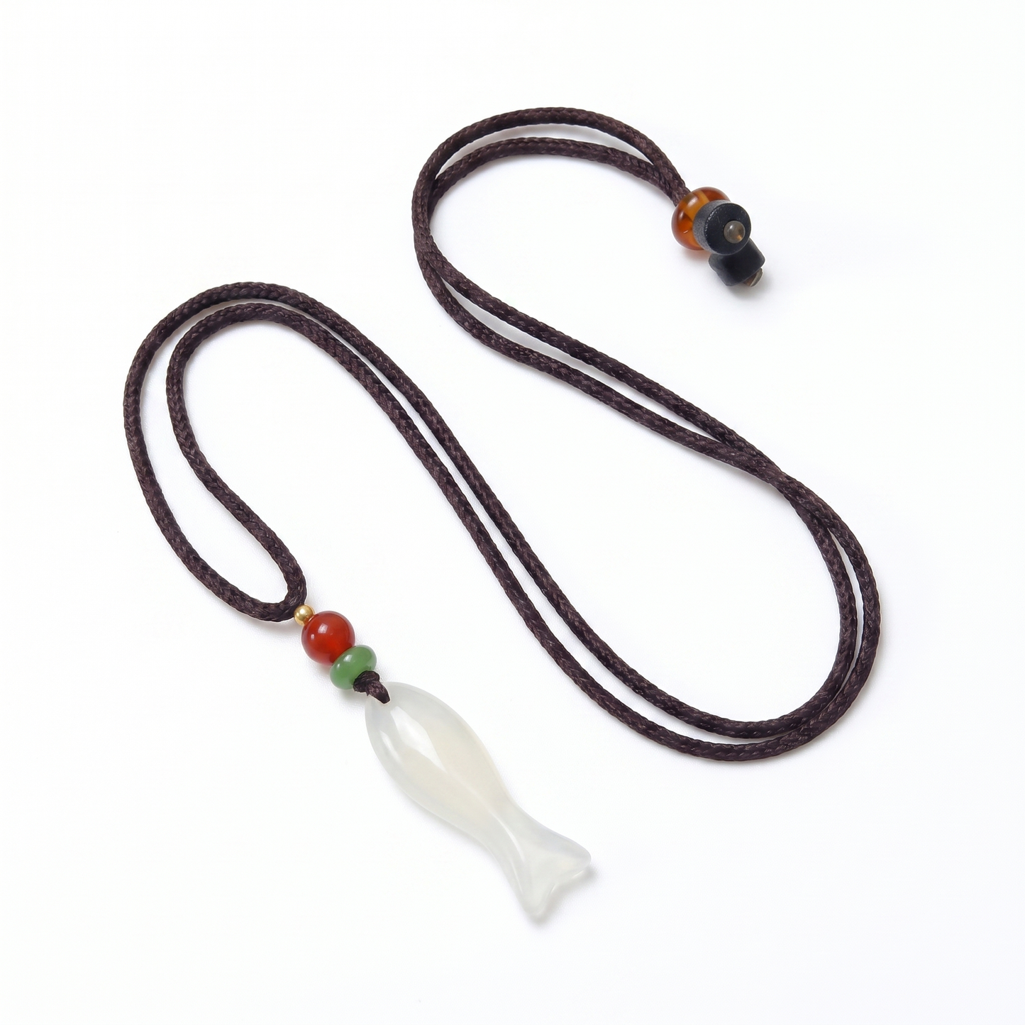 Moon River Chalcedony & Agate Fish Necklace