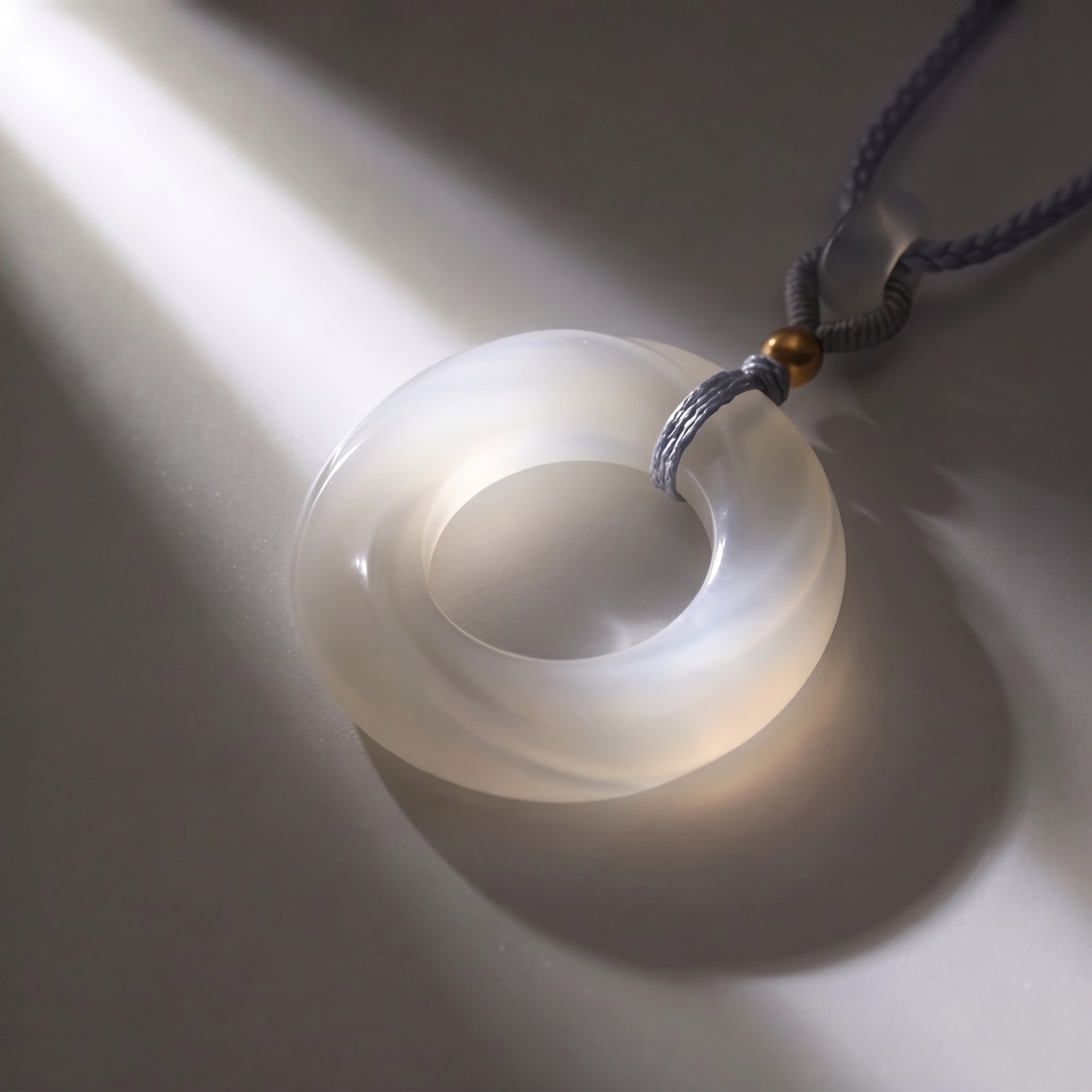 Mobius Forever Loop Agate Chalcedony Necklace