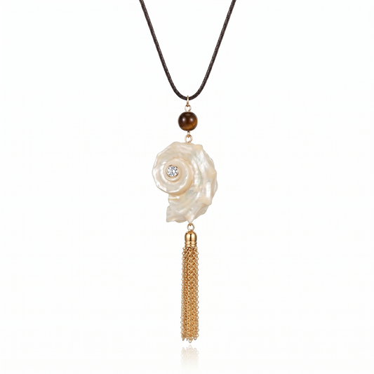 Siren Shell & Tassel Necklace