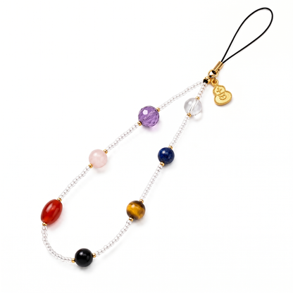 Seven Chakras Multi-Gemstone Crystal Phone Strap