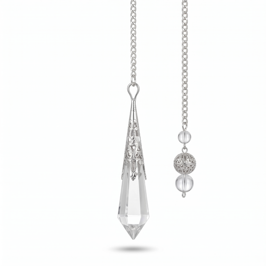 Oracle of Light Clear Quartz Crystal Pendulum Pendant