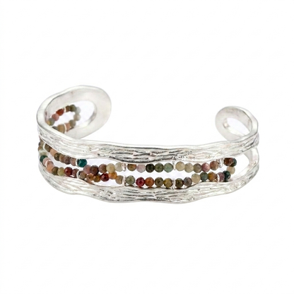 Mayan Multi-Stone Cuff Bracelet