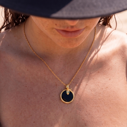 Ouroboros Snake Onyx Necklace