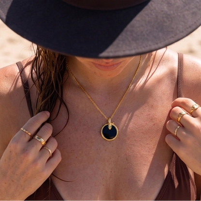 Ouroboros Snake Onyx Necklace