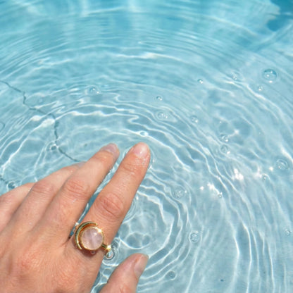 Eclipse Moonstone Ring