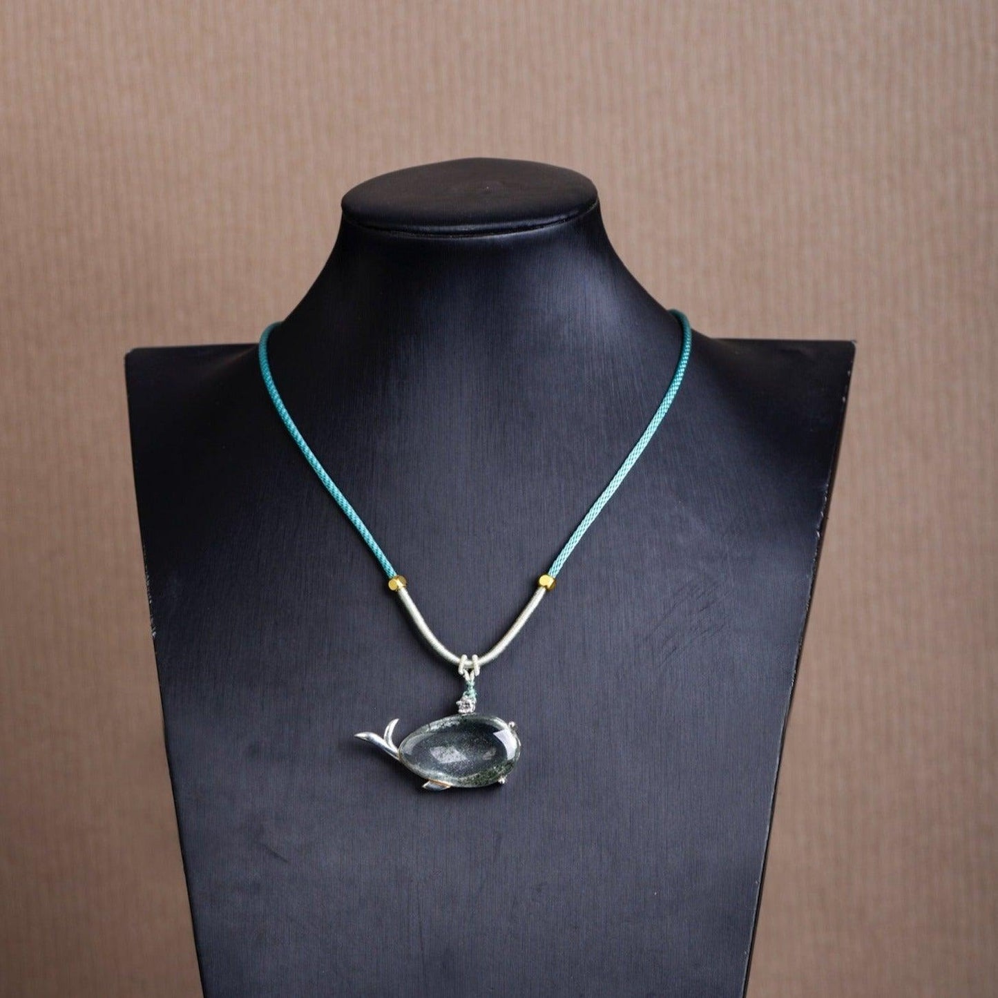 Koi FIsh Green Phantom Quartz Necklace - ORMIRO