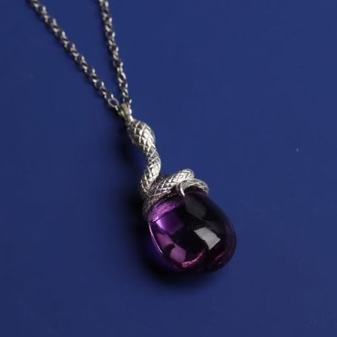 Kundalini Snake Amethyst Necklace - ORMIRO