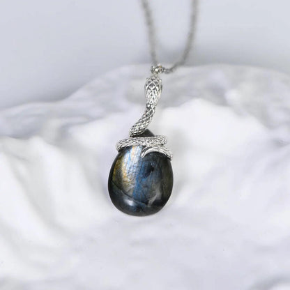Kundalini Snake Labradorite Vermeil Necklace - ORMIRO