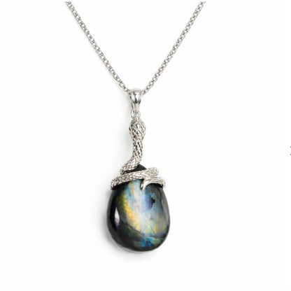 Kundalini Snake Labradorite Vermeil Necklace - ORMIRO