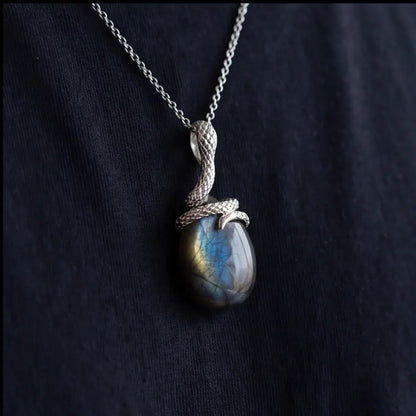 Kundalini Snake Labradorite Vermeil Necklace - ORMIRO