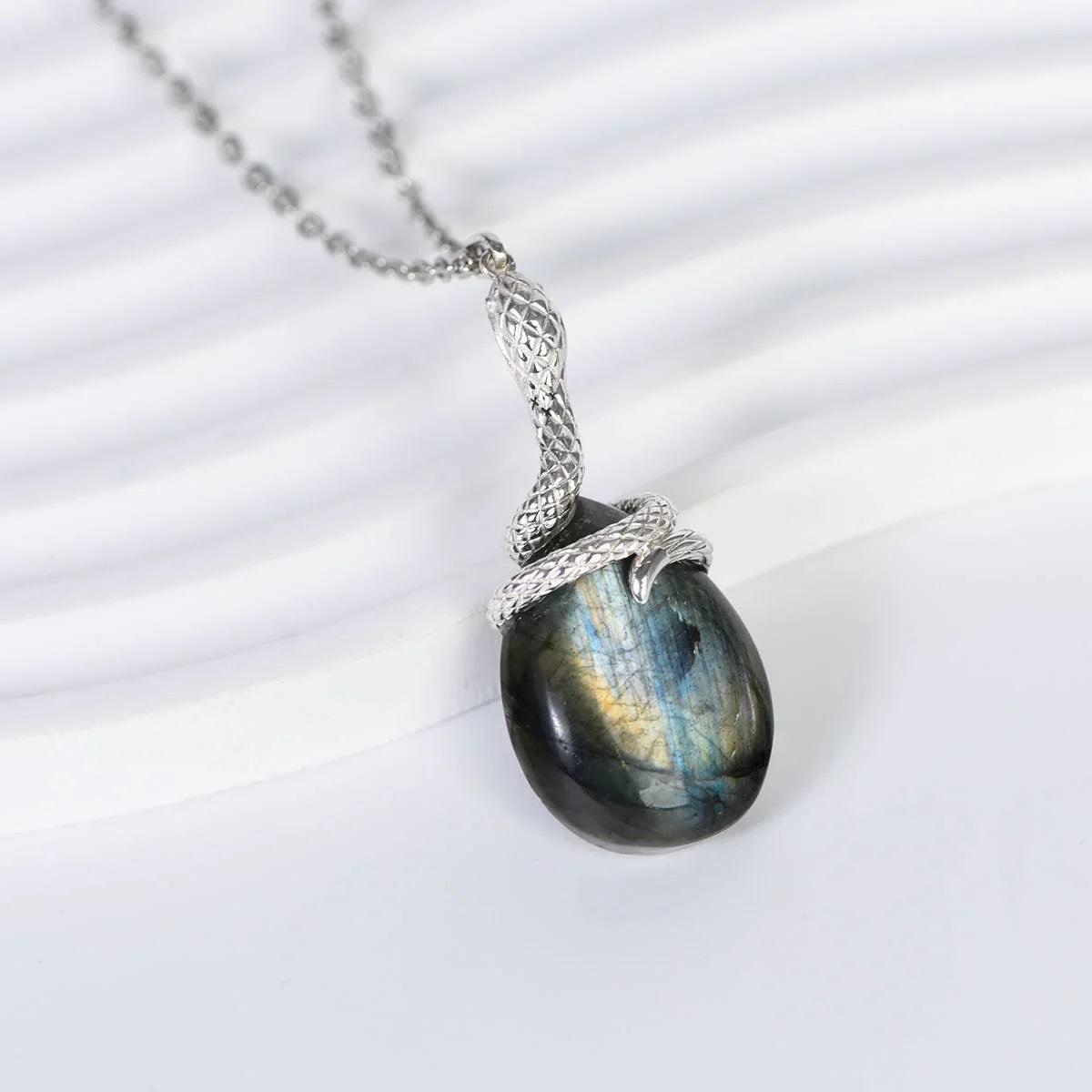 Kundalini Snake Labradorite Vermeil Necklace - ORMIRO