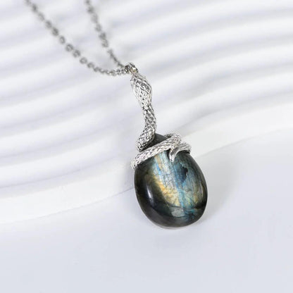 Kundalini Snake Labradorite Vermeil Necklace - ORMIRO