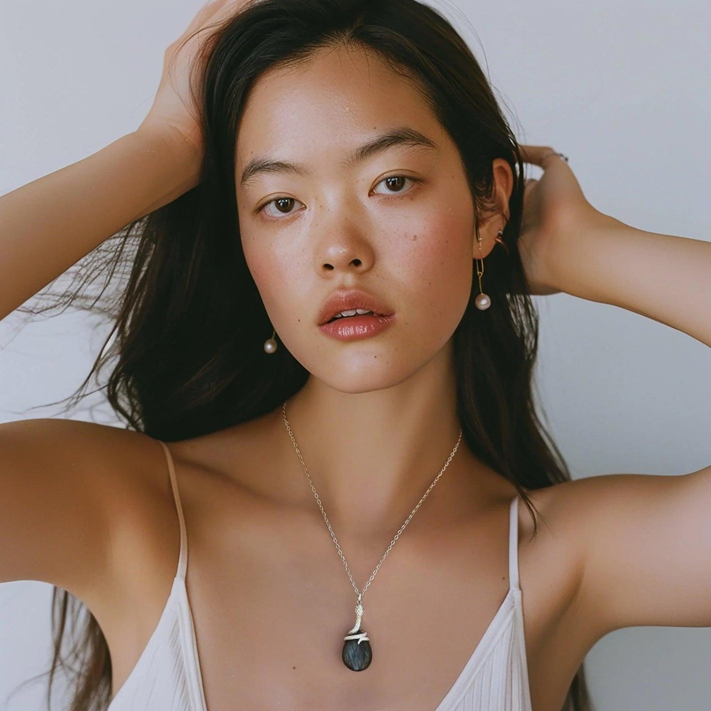 Kundalini Snake Labradorite Vermeil Necklace - ORMIRO