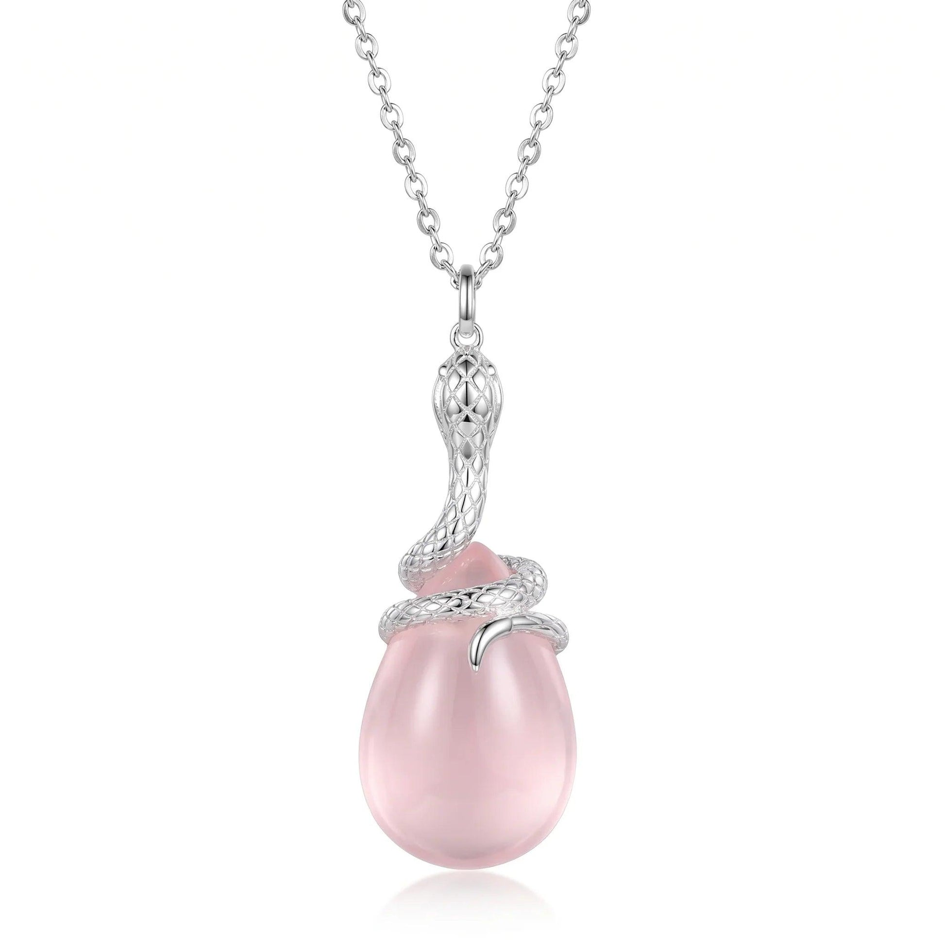 Kundalini Snake Rose Quartz Necklace - ORMIRO
