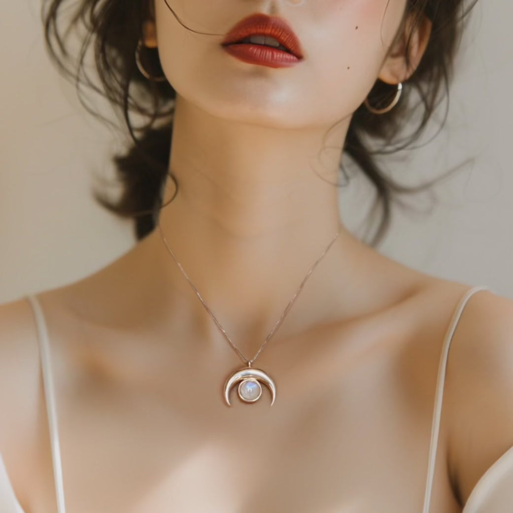 Luna Moonstone Necklace - ORMIRO