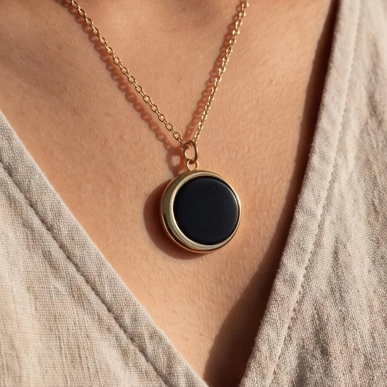 Luna Shungite EMF Protection Necklace - ORMIRO
