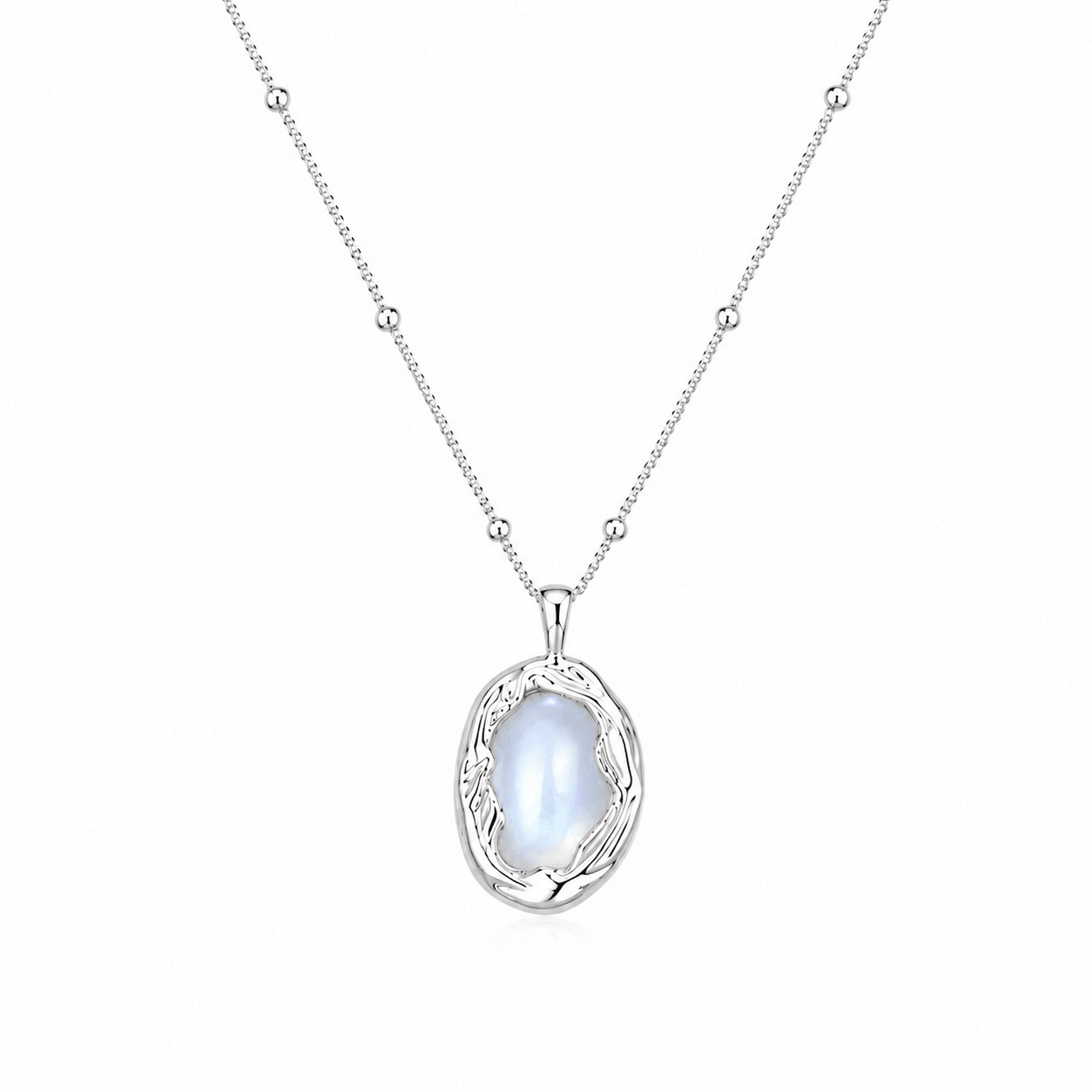 Lunaria Mother-of-Pearl Sterling Silver Necklace - ORMIRO