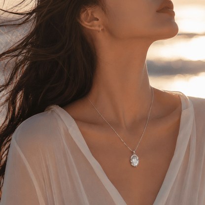Lunaria Mother-of-Pearl Sterling Silver Necklace - ORMIRO