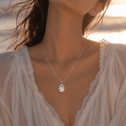 Lunaria Mother-of-Pearl Sterling Silver Necklace - ORMIRO