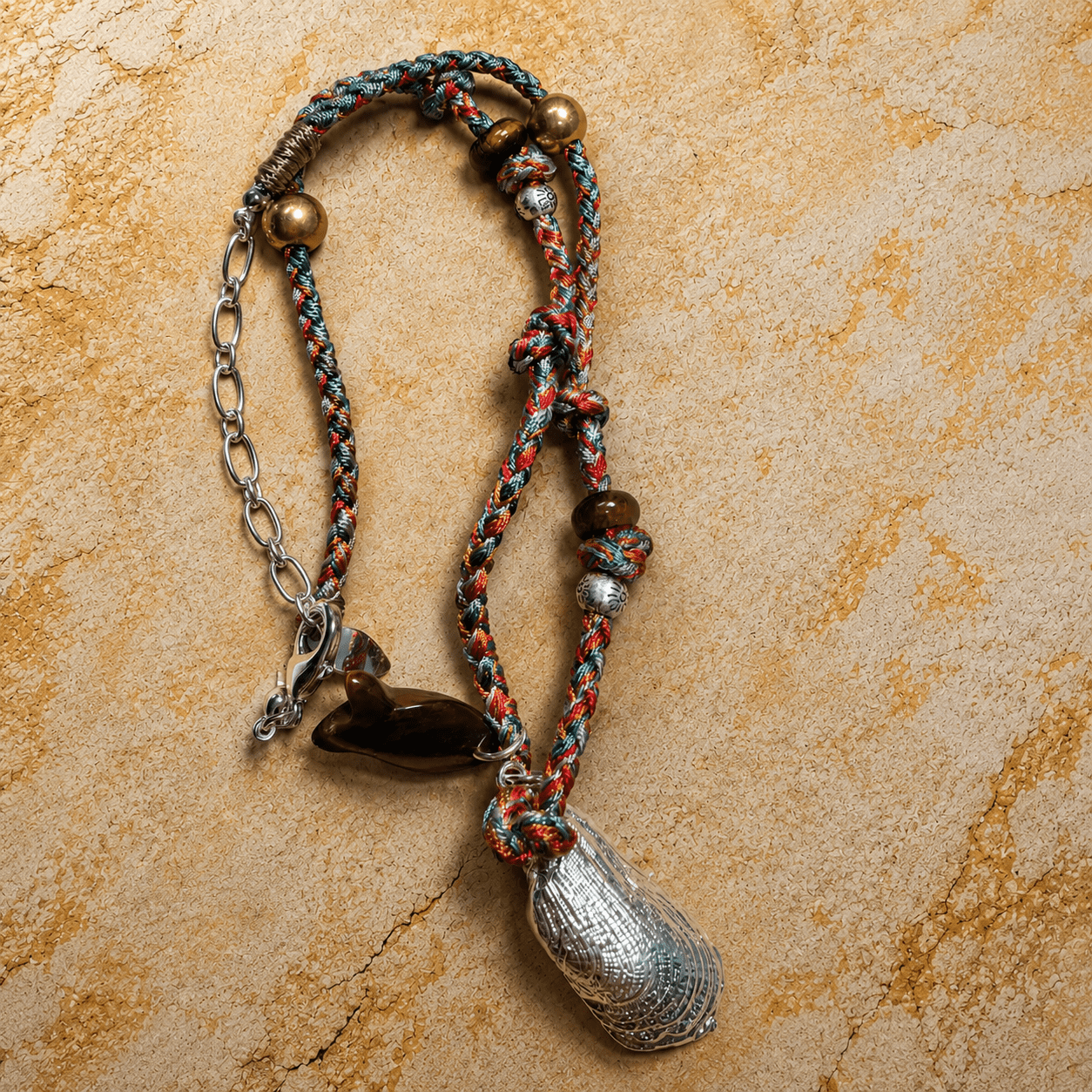 Maui Tiger Eye Fish Cord Necklace - ORMIRO