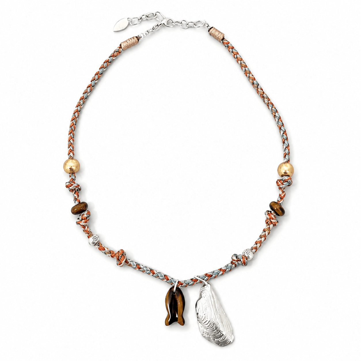 Maui Tiger Eye Fish Cord Necklace - ORMIRO