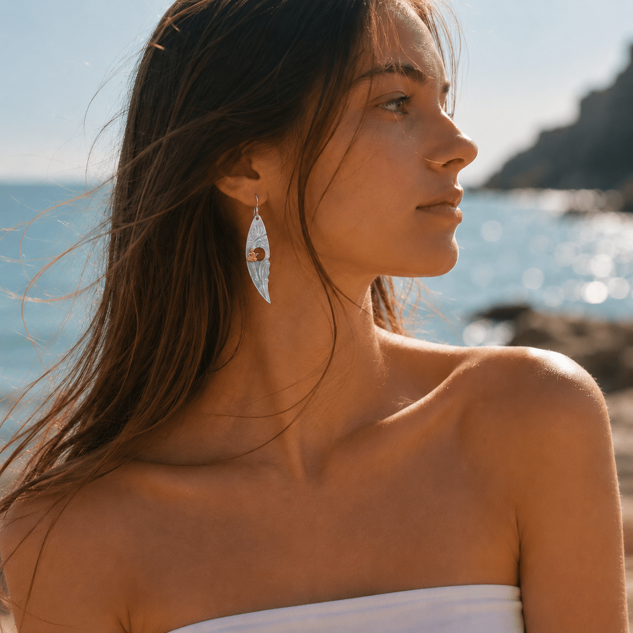 Meditating Buddha Mother-of-Pearl Earrings - ORMIRO