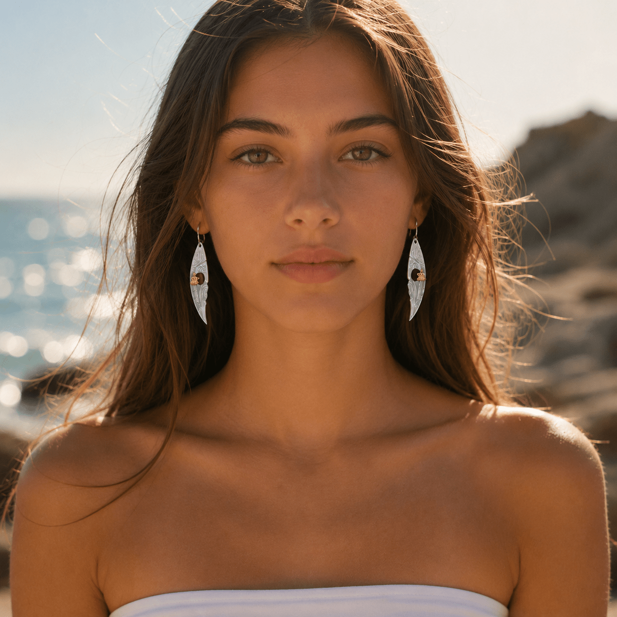 Meditating Buddha Mother-of-Pearl Earrings - ORMIRO
