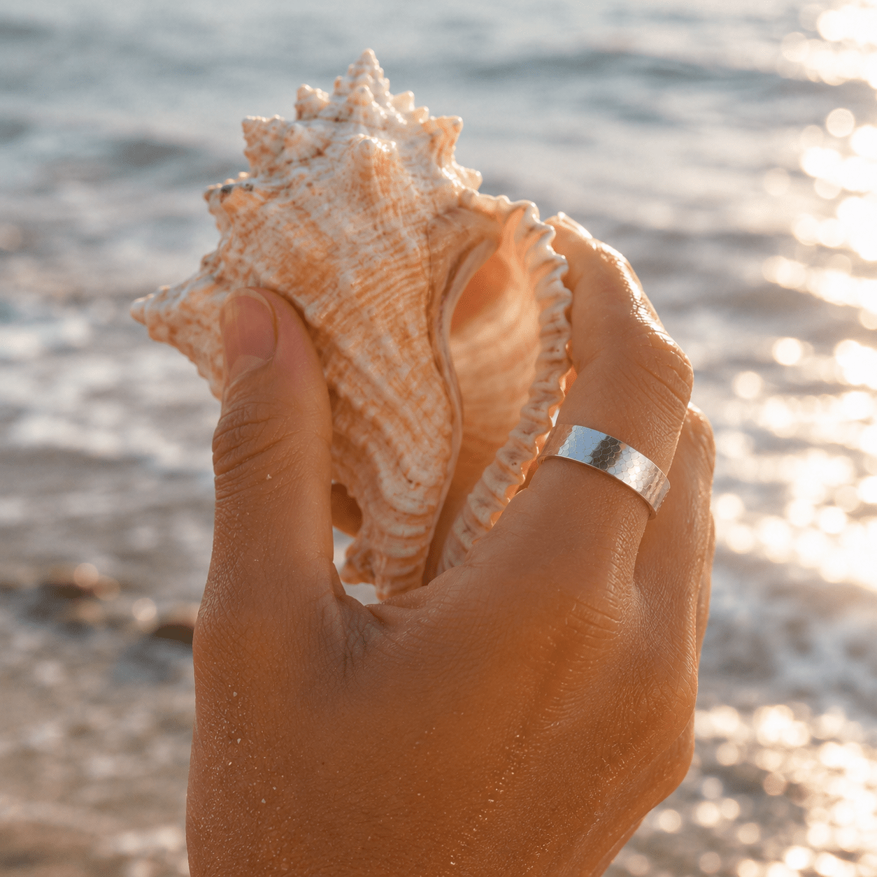 Mermaid Band Sterling Silver Ring - ORMIRO